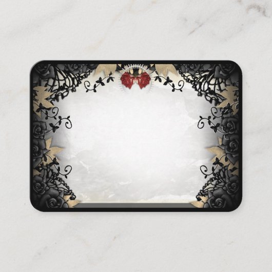 Halloween Elegant Rose noir BLANK Cartes de place (Devant)
