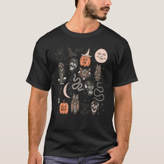 Halloween Element Halloween Vibes Boo Halloween T-shirt (Voorkant)