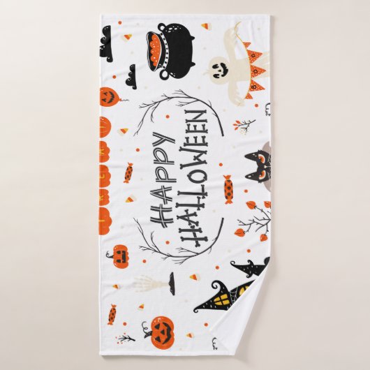 Halloween Elements Set Design Badhanddoek (Badhanddoek)