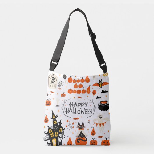 Halloween Elements  Set Design Crossbody Tas (Voorkant)