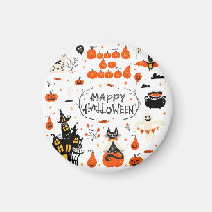 Halloween Elements Set Design Magneet