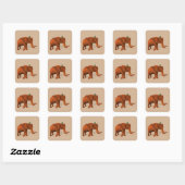 Halloween Elephant Vierkante Sticker (Vel)