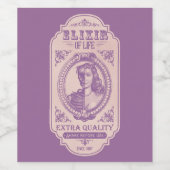 Halloween-elixer van het leven wijn etiket (Enkel label)