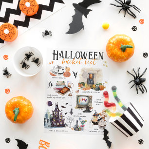 Halloween Emmer Lijst Waterverf Illustraties Feestdagenkaart