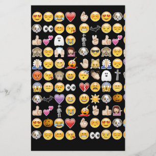 halloween emoji briefpapier