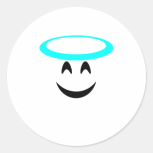 Halloween Emoji Costume Smiling Face Halo Ronde Sticker