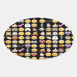 halloween emoji ovale sticker