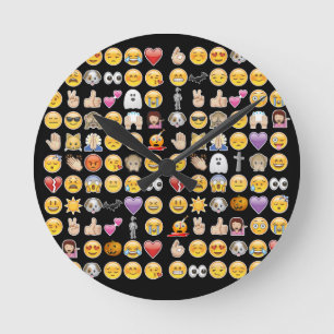 halloween emoji ronde klok