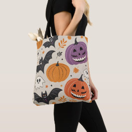 Halloween en herfst patroon draagtas