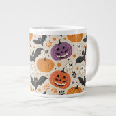 Halloween en herfst patroon extra grote beker (Voorkant rechts)