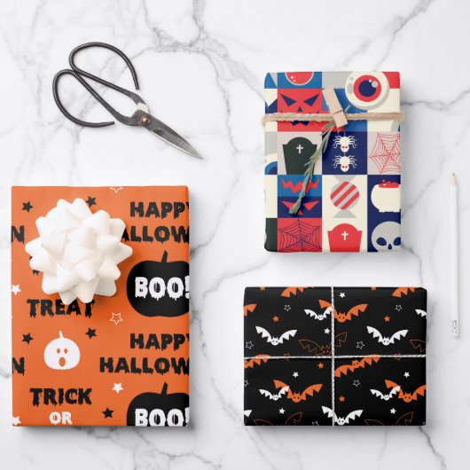 HALLOWEEN EN HERFST PATROON INPAKPAPIER VEL (Voorkant)