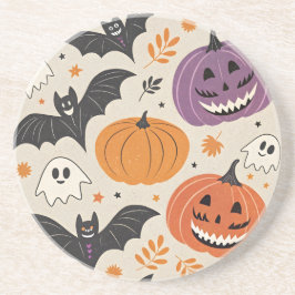 Halloween en herfst patroon zandsteen onderzetter