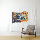 HALLOWEEN EN HOND WANDKLEED (In Situ (horizontaal))