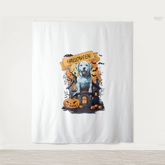HALLOWEEN EN HOND WANDKLEED (Voorkant)