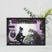 Halloween Enchantment Wedding Uitnodigen Kaart (Staand voorkant)
