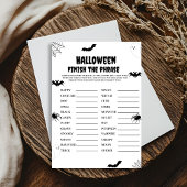 Halloween eng afmaken van de zin partij spel kaart