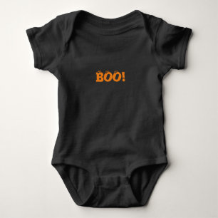 Halloween eng Boo! oogbollen zwart oranje grappig Romper