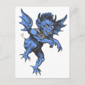 Halloween, eng Evil Gargoyle Demon Briefkaart (Voorkant)