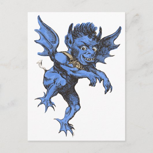 Halloween, eng Evil Gargoyle Demon Briefkaart (Voorkant)