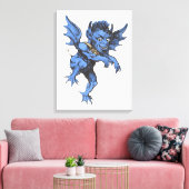 Halloween, eng Evil Gargoyle Demon Canvas Afdruk (Insitu (Woonkamer))