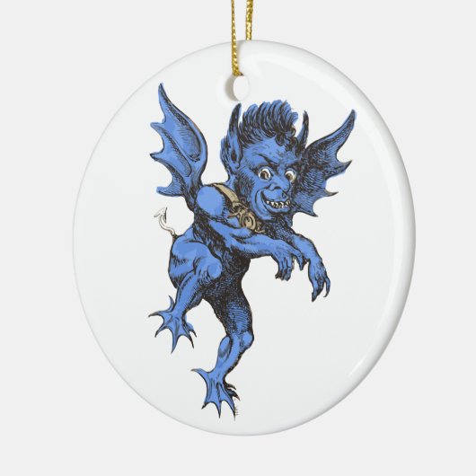Halloween, eng Evil Gargoyle Demon Keramisch Ornament (Links)