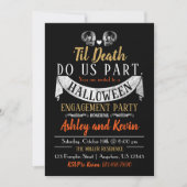Halloween Engagement Party Invitation Skuls (Devant)