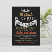 Halloween Engagement Party Invitation Skuls (Debout devant)
