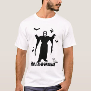 Halloween Enge Dood Gezicht, Enge Geesten en Vleer T-shirt