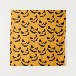 Halloween: enge gezichten, stijl. wandkleed