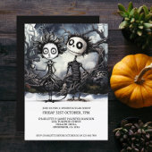 Halloween enge gotische paar in Bossen Kaart