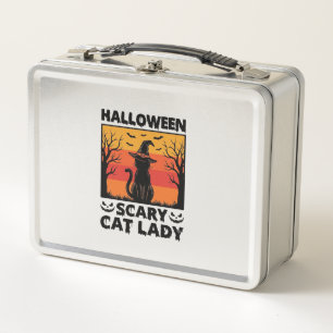 Halloween Enge Kattenvrouw Vintage Gravure Shirt D