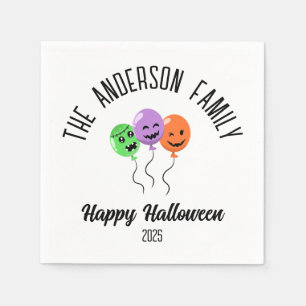 Halloween enge pompoen ballonnen gepersonaliseerde servet