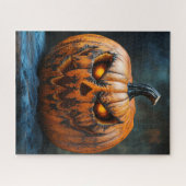 Halloween enge pompoen puzzel (Horizontaal)