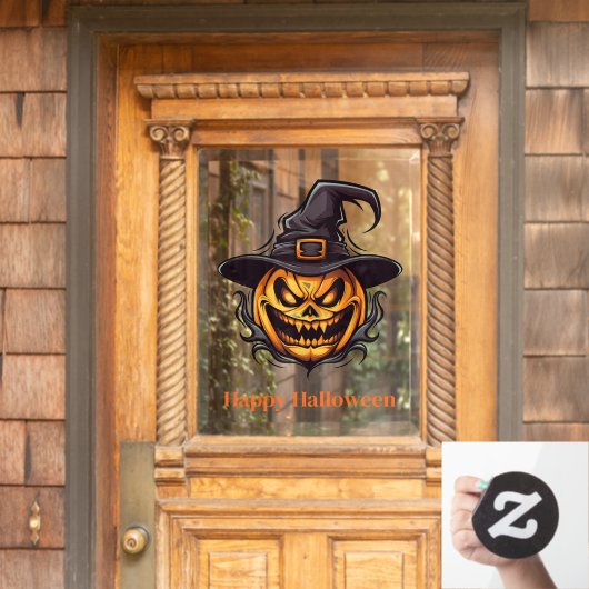 Halloween Enge Pompoen Venster Cling Raamsticker (Huis Deur)