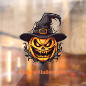 Halloween Enge Pompoen Venster Cling Raamsticker (Vel 2)
