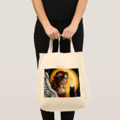 Halloween Engel en zwarte kat Tote Bag (Voorkant (product))