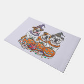 Halloween Engelse Bulldogs Pumpkin Deurmat (Schuin)