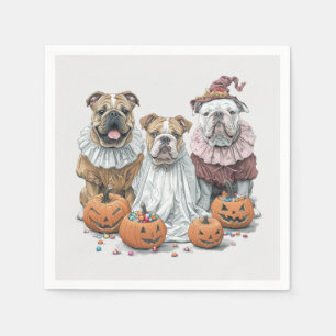 Halloween Engelse Bulldogs Pumpkin Servet