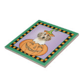 Halloween English Setter Tegeltje (Zijkant)