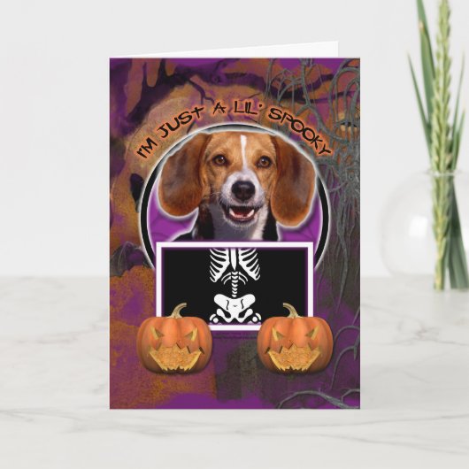 Halloween - enkel een Griezelige Lil - Brak Kaart (Voorkant)