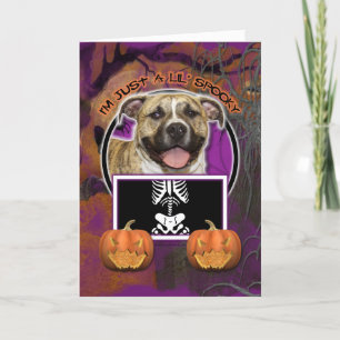 Halloween - enkel een Griezelige Lil - Pitbull - Kaart