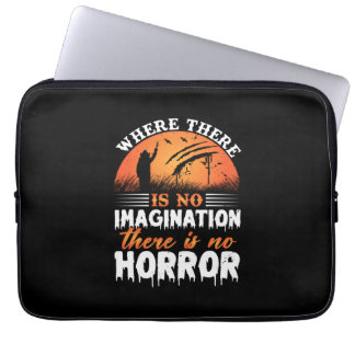 Halloween Er is geen horror Laptop Sleeve