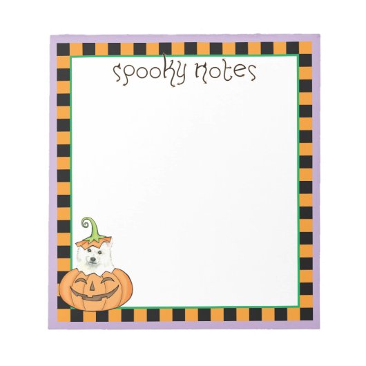 Halloween Eskie Notitieblok (Voorkant)