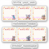 Halloween-esque 4" x 4" Custom-Cut Vinyl Stickers (Voorkant)