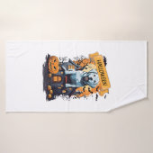 HALLOWEEN ET CHIEN (Serviette de bain)