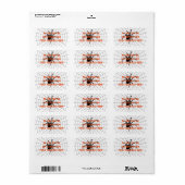 Halloween Étiquettes de adresse/araignée et Web (Feuille entière)