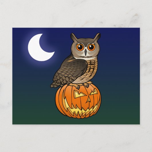 Halloween Eurasian Eagle Owl Briefkaart (Voorkant)