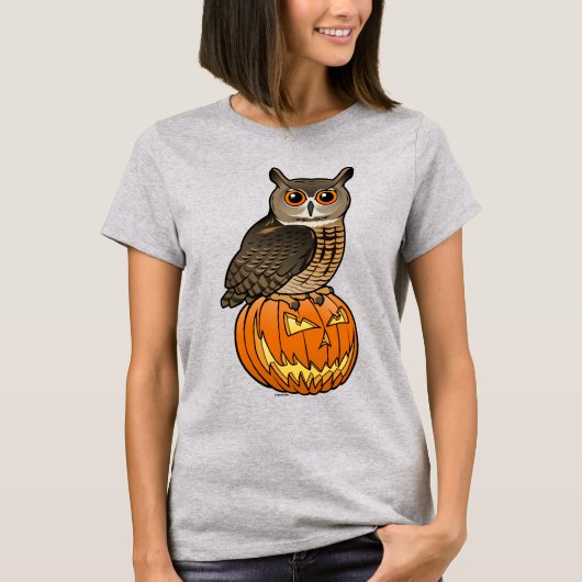 Halloween Eurasian Eagle Owl T-shirt (Voorkant)