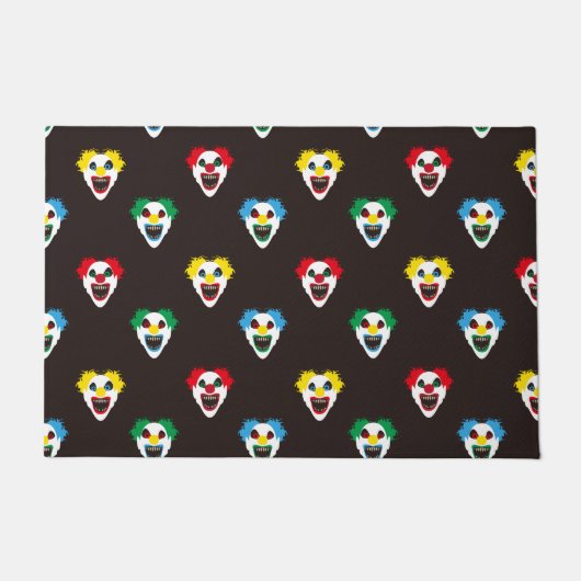 Halloween Evil Clown Faces Hallowtine Pattern Deurmat (Voorkant)