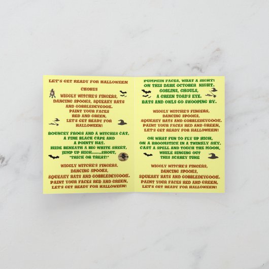 Halloween - Exemple de carte de taille de note (Intérieur)